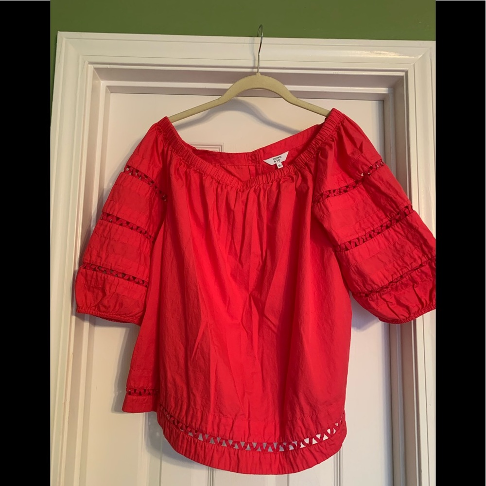 Crown & ivy off the shoulder blouse, size large